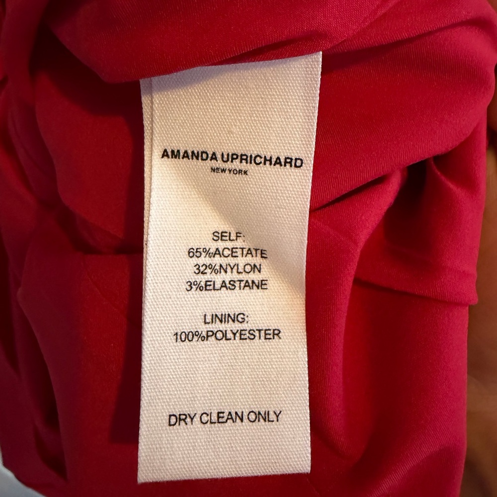 Amanda Uprichard Tonya Dress in Ruby - Picture 7 of 10